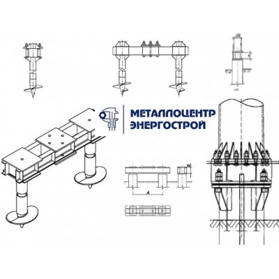 Анкерная закладная деталь фундамента ЗА-42/36/Д1620-1,8
